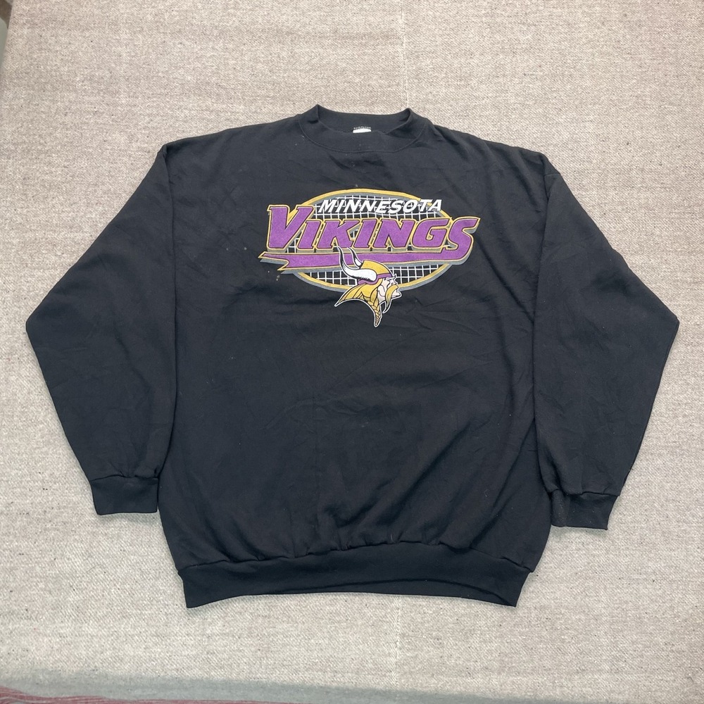 Vintage Minnesota Vikings sweatshirt‎ mens XXL Black 1990s NHL